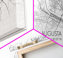 Carregar imagem no visualizador da galeria, Augusta Street Map, Georgia Map, Map Print, Modern Art, Wall Art, Canvas Print, Farmhouse Décor, College Dorm Décor, Teacher Gift, Prints