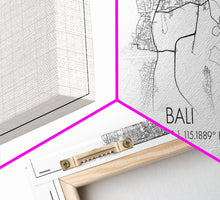 Carregar imagem no visualizador da galeria, Bali Street Map, Indonesia Map, Map Print, Modern Art, Wall Art, Canvas Print, Asian Wall Art, Over Bed Wall Art, Gift For Friend, Prints