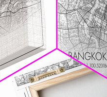 Load image into Gallery viewer, Bangkok Street Map, Thailand Map, Map Print, Modern Art, Wall Art, Canvas Print, Asian Art Print, Gift For Boss, Trendy Wall Art, Home Décor