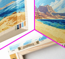 Carregar imagem no visualizador da galeria, Ain Sokhna, Egypt Panoramic Print, Vacation Gift, Egypt Wall Art, Beach Painting, Beach Decor, Large Wall Art, Wood Frame Art