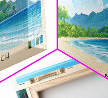 Carregar imagem no visualizador da galeria, Air Manis Beach, Indonesia Panoramic Beach Print, Vacation Gift, Indonesia Wall Art, Framed Canvas Print, Framed Beach Painting