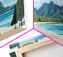 Carregar imagem no visualizador da galeria, Akapa Beach, Cook Islands Panoramic Print, Vacation Gift, Cook Islands Wall Art, Beach Painting, Beach Decor, Beach Or Lakehouse Art