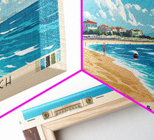 Load image into Gallery viewer, Altinkum Beach, Turkey Panoramic Beach Print, Vacation Gift, Turkey Wall Art, Beach Painting, Beach Decor, Beach Painting