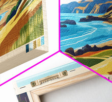 Load image into Gallery viewer, Anakena, Chile Panoramic Print, Vacation Gift, Chile Wall Art, Beach Painting, Beach Decor, Beach Or Lakehouse Art