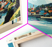 Load image into Gallery viewer, Ancud, Chile Panoramic Print, Vacation Gift, Chile Wall Art, Beach Painting, Beach Decor, Large Wall Art, Wood Frame Art