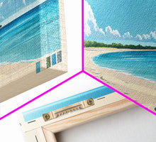 Load image into Gallery viewer, Andros, Bahamas Panoramic Beach Print, Vacation Gift, Bahamas Wall Art, Framed Canvas Print, Framed Beach Painting