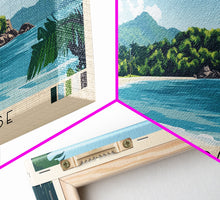 Load image into Gallery viewer, Anse La Passe, Seychelles Panoramic Print, Vacation Gift, Seychelles Wall Art, Beach Painting, Beach Decor, Beach Or Lakehouse Art