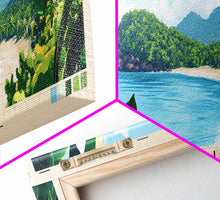 Load image into Gallery viewer, Anse Soleil, Seychelles Panoramic Beach Print, Vacation Gift, Seychelles Wall Art, Framed Canvas Print, Framed Beach Painting