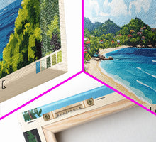 Load image into Gallery viewer, Anse St Jose, Seychelles Panoramic Print, Vacation Gift, Seychelles Wall Art, Beach Painting, Beach Decor, Beach Or Lakehouse Art