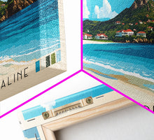 Load image into Gallery viewer, Anse de Grande Saline, St. Barths Panoramic Print, Vacation Gift, St. Barths Wall Art, Beach Painting, Beach Decor, Large Wall Art, Wood Frame Art