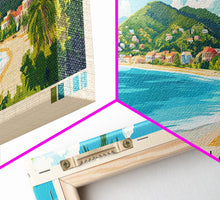 Load image into Gallery viewer, Antigua, Antigua and Barbuda Panoramic Print, Vacation Gift, Antigua and Barbuda Wall Art, Beach Painting, Beach Decor, Large Wall Art, Wood Frame Art