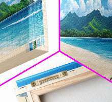 Load image into Gallery viewer, Aroa Beach, Cook Islands Panoramic Beach Print, Vacation Gift, Cook Islands Wall Art, Beach Painting, Beach Decor, Beach Painting