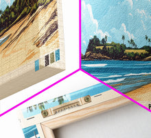 Load image into Gallery viewer, Arugam Bay, Sri Lanka Panoramic Beach Print, Vacation Gift, Sri Lanka Wall Art, Framed Canvas Print, Framed Beach Painting