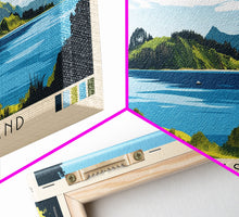 Load image into Gallery viewer, Auckland Island, New Zealand Panoramic Beach Print, Vacation Gift, New Zealand Wall Art, Beach Painting, Beach Decor, Beach Painting