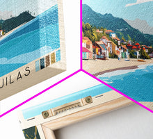 Carregar imagem no visualizador da galeria, Bahia de Las Aguilas, Dominican Republic Panoramic Print, Vacation Gift, Dominican Republic Wall Art, Beach Painting, Beach Decor, Large Wall Art, Wood Frame Art