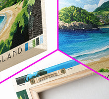 Load image into Gallery viewer, Bartholomew Island, Galapagos, Ecuador Panoramic Beach Print, Vacation Gift, Galapagos, Ecuador Wall Art, Framed Canvas Print, Framed Beach Painting