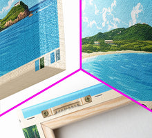 Load image into Gallery viewer, Barbuda, Antigua and Barbuda Panoramic Beach Print, Vacation Gift, Antigua and Barbuda Wall Art, Beach Painting, Beach Decor, Beach Painting