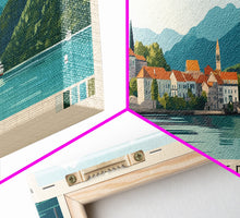 Carregar imagem no visualizador da galeria, Bačvice, Croatia Panoramic Print, Vacation Gift, Croatia Wall Art, Beach Painting, Beach Decor, Beach Or Lakehouse Art