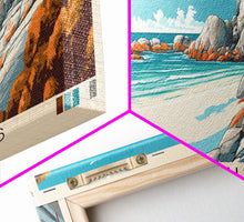 Load image into Gallery viewer, Bay of Fires, Australia Panoramic Print, Vacation Gift, Australia Wall Art, Beach Painting, Beach Decor, Large Wall Art, Wood Frame Art