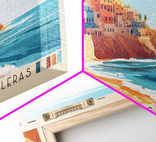 Load image into Gallery viewer, Beaches of Las Galeras, Dominican Republic Panoramic Beach Print, Vacation Gift, Dominican Republic Wall Art, Framed Canvas Print, Framed Beach Painting