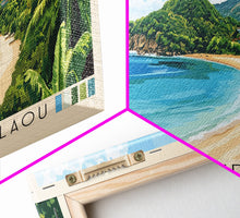 Load image into Gallery viewer, Beach of Oued Laou, Morocco Panoramic Print, Vacation Gift, Morocco Wall Art, Beach Painting, Beach Decor, Beach Or Lakehouse Art