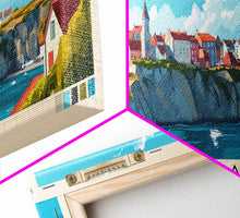 Load image into Gallery viewer, Belle Mare, Mauritius Panoramic Print, Vacation Gift, Mauritius Wall Art, Beach Painting, Beach Decor, Large Wall Art, Wood Frame Art