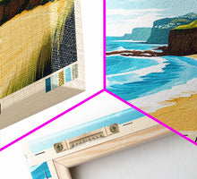 Load image into Gallery viewer, Bells Beach, Australia Panoramic Beach Print, Vacation Gift, Australia Wall Art, Beach Painting, Beach Decor, Beach Painting