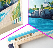 Load image into Gallery viewer, Bermuda, United Kingdom Panoramic Beach Print, Vacation Gift, United Kingdom Wall Art, Beach Painting, Beach Decor, Beach Painting