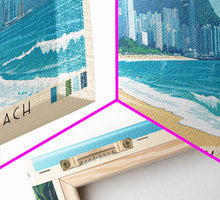 Load image into Gallery viewer, Big Wave Bay Beach, Hong Kong Panoramic Print, Vacation Gift, Hong Kong Wall Art, Beach Painting, Beach Decor, Beach Or Lakehouse Art