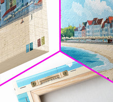 Carregar imagem no visualizador da galeria, Binz Beach, Germany Panoramic Print, Vacation Gift, Germany Wall Art, Beach Painting, Beach Decor, Large Wall Art, Wood Frame Art