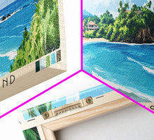 Carregar imagem no visualizador da galeria, Bom Bom Island, São Tomé and Príncipe Panoramic Print, Vacation Gift, São Tomé and Príncipe Wall Art, Beach Painting, Beach Decor, Large Wall Art, Wood Frame Art