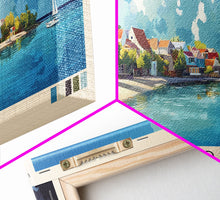 Load image into Gallery viewer, Bonaire, Netherlands Panoramic Beach Print, Vacation Gift, Netherlands Wall Art, Framed Canvas Print, Framed Beach Painting