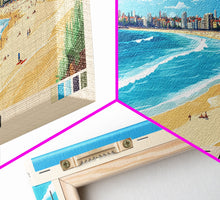 Carregar imagem no visualizador da galeria, Bondi Beach, Sydney, Australia Panoramic Print, Vacation Gift, Sydney, Australia Wall Art, Beach Painting, Beach Decor, Beach Or Lakehouse Art