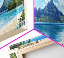 Load image into Gallery viewer, Bora Bora, France Panoramic Beach Print, Vacation Gift, France Wall Art, Beach Painting, Beach Decor, Beach Painting
