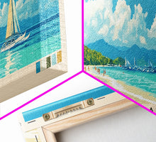 Load image into Gallery viewer, Boracay, Philippines Panoramic Print, Vacation Gift, Philippines Wall Art, Beach Painting, Beach Decor, Large Wall Art, Wood Frame Art