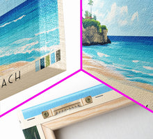 Load image into Gallery viewer, Bottom Bay Beach, Barbados Panoramic Beach Print, Vacation Gift, Barbados Wall Art, Framed Canvas Print, Framed Beach Painting