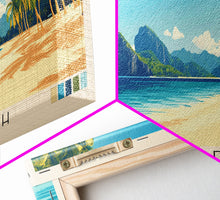 Load image into Gallery viewer, Bounty Beach, Philippines Panoramic Beach Print, Vacation Gift, Philippines Wall Art, Beach Painting, Beach Decor, Beach Painting