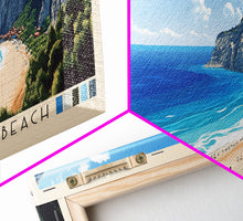 Carregar imagem no visualizador da galeria, Butterfly Valley Beach, Turkey Panoramic Print, Vacation Gift, Turkey Wall Art, Beach Painting, Beach Decor, Large Wall Art, Wood Frame Art