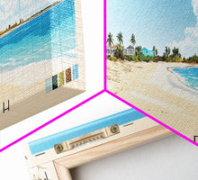 Carregar imagem no visualizador da galeria, Cabbage Beach, Paradise Island, Bahamas Panoramic Print, Vacation Gift, Paradise Island, Bahamas Wall Art, Beach Painting, Beach Decor, Large Wall Art, Wood Frame Art