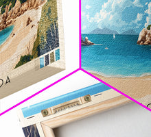 Load image into Gallery viewer, Cala Pregonda, Spain Panoramic Print, Vacation Gift, Spain Wall Art, Beach Painting, Beach Decor, Beach Or Lakehouse Art