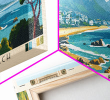 Carregar imagem no visualizador da galeria, Camps Bay Beach, South Africa Panoramic Beach Print, Vacation Gift, South Africa Wall Art, Framed Canvas Print, Framed Beach Painting