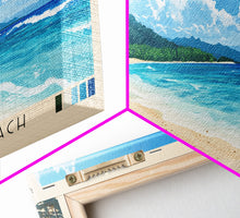 Cargar imagen en el visor de la galería, Champagne Beach, Vanuatu Panoramic Beach Print, Vacation Gift, Vanuatu Wall Art, Framed Canvas Print, Framed Beach Painting