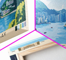 Cargar imagen en el visor de la galería, Clear Water Bay, Hong Kong Panoramic Beach Print, Vacation Gift, Hong Kong Wall Art, Beach Painting, Beach Decor, Beach Painting
