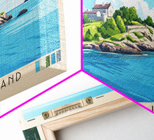 Load image into Gallery viewer, Clipperton Island, France Panoramic Print, Vacation Gift, France Wall Art, Beach Painting, Beach Decor, Large Wall Art, Wood Frame Art