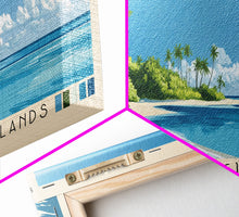 Cargar imagen en el visor de la galería, Cocos (Keeling) Islands, Australia Panoramic Beach Print, Vacation Gift, Australia Wall Art, Framed Canvas Print, Framed Beach Painting