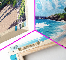 Load image into Gallery viewer, Crane Beach, Barbados Panoramic Print, Vacation Gift, Barbados Wall Art, Beach Painting, Beach Decor, Large Wall Art, Wood Frame Art