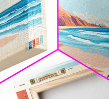 Load image into Gallery viewer, Dalia Beach, Morocco Panoramic Beach Print, Vacation Gift, Morocco Wall Art, Beach Painting, Beach Decor, Beach Painting