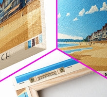 Load image into Gallery viewer, Deauville Beach, France Panoramic Print, Vacation Gift, France Wall Art, Vacation Wall Art, Vacatation Memories, Beach Decor, Beach Or Lakehouse Art