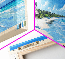 Load image into Gallery viewer, Diani Beach, Kenya Panoramic Beach Print, Vacation Gift, Kenya Wall Art, Framed Canvas Print, Framed Beach Painting