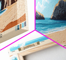 Load image into Gallery viewer, Durdle Door, United Kingdom Panoramic Beach Print, Vacation Gift, United Kingdom Wall Art, Framed Canvas Print, Framed Beach Painting